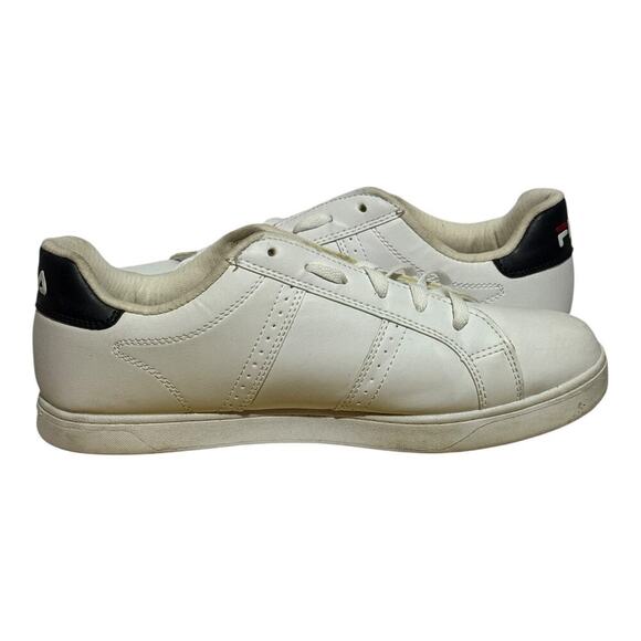 Fila White Leather Low Top Sneakers Men's Size 11.5 Classic Tennis Court Casual - Picture 7 of 8